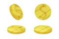 coin illustration set, coins are carefully drawn Royalty Free Stock Photo